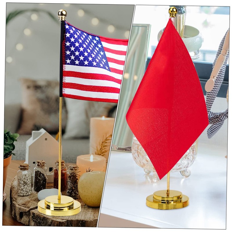 Operitacx Conference Room Flag Pole Stable Metal Flagpoles Desk Flag