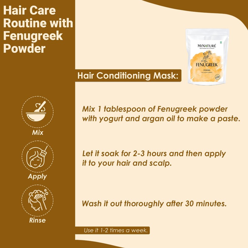 Mi Nature Fenugreek Powder - 100% Natural Trigonella Foenum Seeds