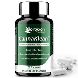 Vortyxon 25-in-ONE CannaKlean & Detox Capsules - Natural Detox Cleanse, Natural Herbal Formula for Body Purification, Kidney & Liver (60 Capsules) -1 Pack