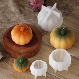 3 Pack Pumpkin Resin Mold Pumpkin Mold Plant Mold Plant Resin Mold Jewelry Resin Casting Mold Craft Supplies 3D Mold Silicone Mold for Resin Casting Mold Candle Making Molds