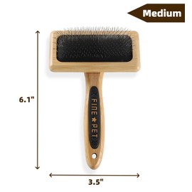 Vimfashi Dog Slicker Brush for Shedding Medium Long Haired Dogs and Cats Pet Grooming Brush to Remove Loose Hair Tangles and Knots M