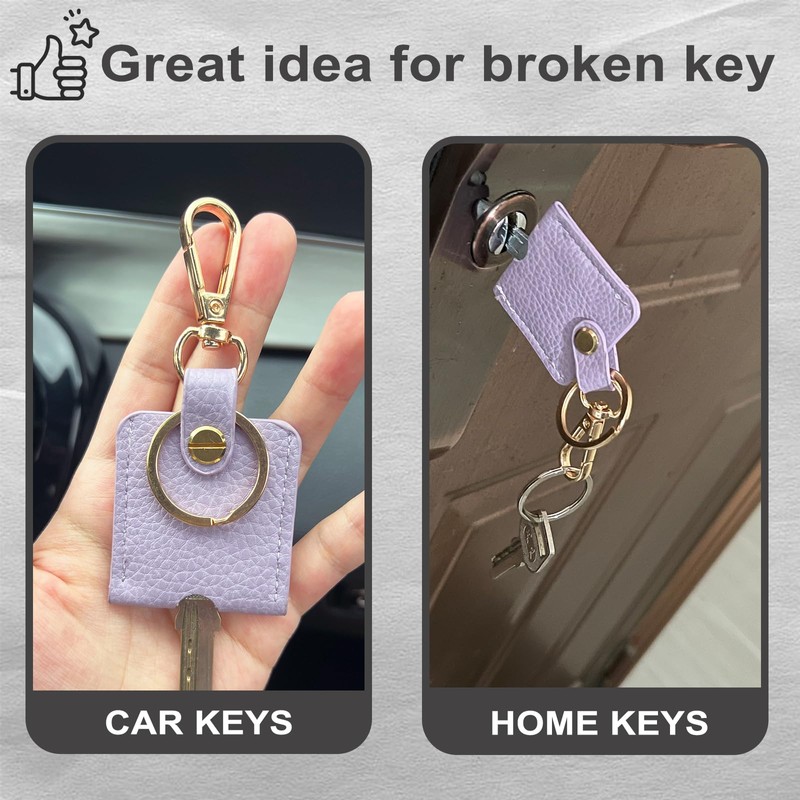 KARENSKEYS Leather Key Sleeve, Broken Car Key Loop Replacement, Stylish