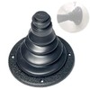 asdmm Boat Motor Well Cable Boot - Rigging Steering Protect for Marine Yacht Kayak Electrical Wire Organize, Fuel Lines Diameter 4 7/10" (Black)