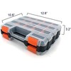 Double Side Tool Storage Box with Removable Plastic Partition, Hardware