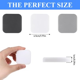 JIYIN 6 Pack Door Stoppers Wall Protector, Silicone Doorknob Door Handle Bumper Self-Adhesive Door Slamming Silencer Soft Washable Reusable Silicone Crash Pad for Home Office(Black White Grey)