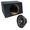 ASC Package Single 12" Kicker Sub Box Sealed Hatch Subwoofer
