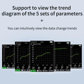 Mulcort VT-ER3 5-in-1 Electromagnetic Radiation Detector Comprehensive High Frequency Electric Field Magnetic Field Temperature Humidity Tester