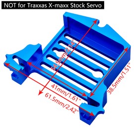 Metal Aluminum Alloy Standard Servo Adapter Servo Mounts for Traxxas Monster Truck Upgrades Servo (Navy Blue)