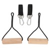 Wooden Gymnastic Rings Portable Pull Up Handles Arm Strength Trainer
