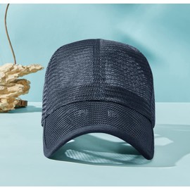 YAMEE Summer Hat Men's Women's Baseball Cap, Summer Cap, Unisex Mesh Baseball Cap, Sun Protection Cap, Baseball Cap, Breathable Sports Hat for Men and Women, 1/Dark Blue