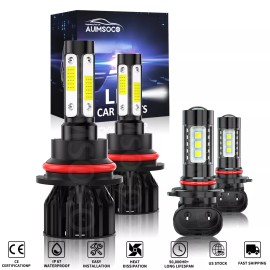 AUIMSOCO For Dodge Grand Caravan 2001-2007 LED Headlight Fog Light Bulbs Combo Kit A+++