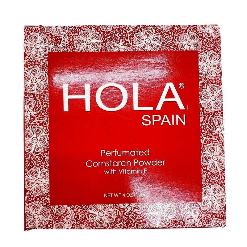 Hola Spain Skin Petal Body Talc Dusting Powder & Puff