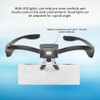 Yuyte Glasses headband magnifier with 5 lenses, LED lamp for