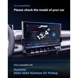 WEIPIN For 2022-2025 Hummer EV Pickup (2X/3X/Edition 1) Screen Protector 13.4 Inch Nano Anti-Scratch Ultra-Tough Touchscreen *2 Accessories - No More Scratch&Fingerprint