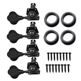 Oumefar tung bass guitar tuning pegs black 13×8×3 4r bass string tuning pegs open tuners zinc alloy machine heads black
