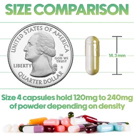 XPRS Nutra Size 4 Empty Capsules - 500 Count Small Empty Vegan Capsules - DIY Vegetable Capsule Filling - Fillable Do-It-Yourself Veggie Pill Caps for Supplements (Forest Green)