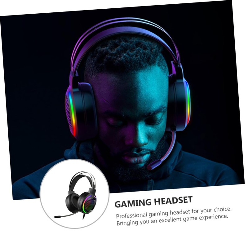 Levemolo Wired RGB Gaming Headset with Noise Reduction Comfortable Over-Ear