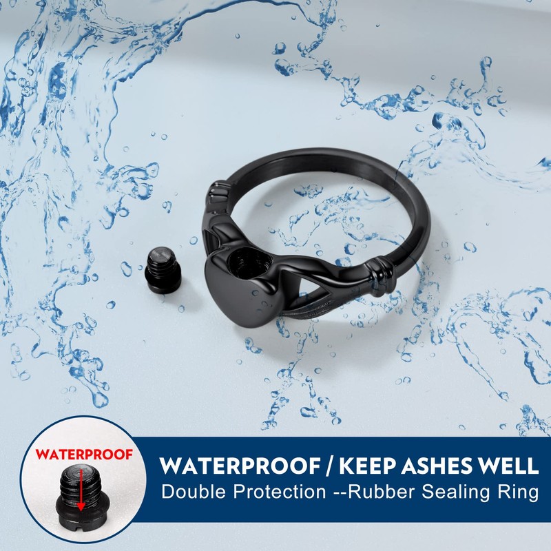 Richsteel Claddagh Ring For Human Cremation Ashes Irish Jewellery Womens