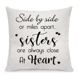 Sister Throw Pillow Cover Sister Inspirational Pillow Case Gift for Big Middle Little Sister Women Girls Graduation Birthday Christmas Pillow Cover Cushion Cover Gift (Sister-3)