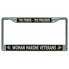 the fewer the prouder woman marine corps usmc veteran license plate frame