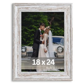 VictoR Vincent Vintage Picture Frame in Brown 18 x 24 cm - Vintage Picture Frame Country House - Decorative Frame with Shatterproof Acrylic Glass - Picture Frame 18 x 24 cm Brown