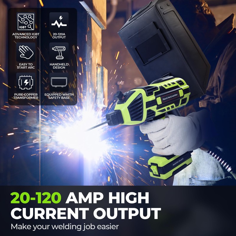 Handheld Welder Machine, 110V Portable Welding Machine with IGBT Inverter