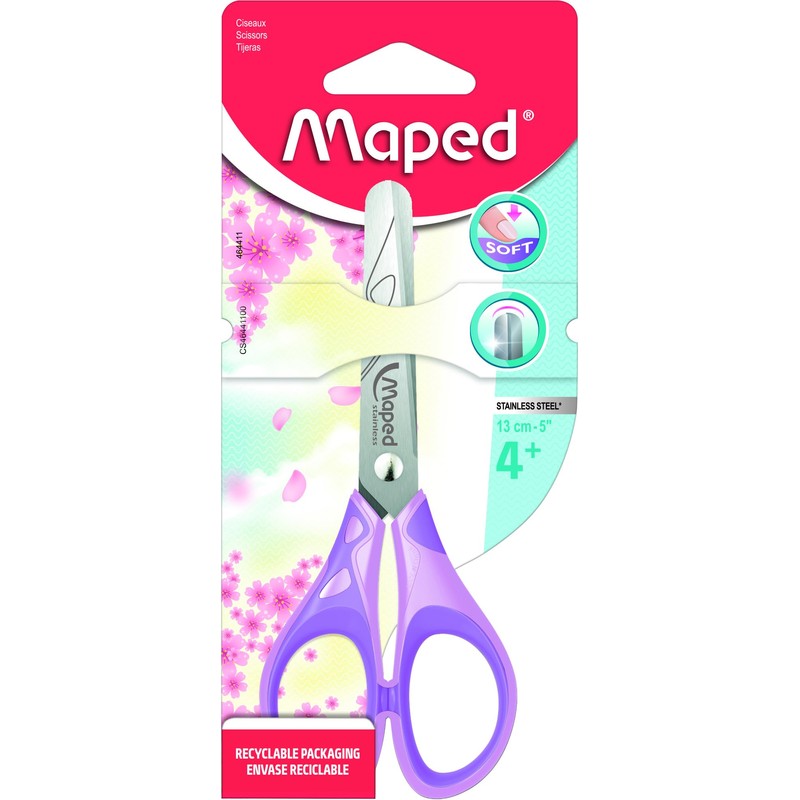 Maped - Forbici Sensoft 13 Cm con anelli flessibili ed