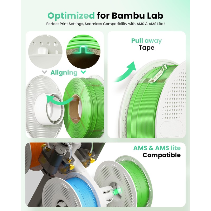 MarsWork MarsWork PLA Filament 1.75mm PLA 3D Printer Filament(Refill),1kg Refill