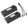 2Pcs 3.7V 1800mAh Lithium Battery with Charging Line for F184