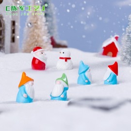 New Microview Christmas Elder Dwarf Snowman Home Decor Accessory Free Size/NO.4 50ea