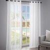 Topfinel Voile Sheer Curtains Linen Structure with Eyelets Translucent Plain