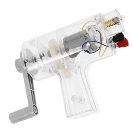 SUPVOX Hand Crank Generator DIY Electricity Kit Portable Generator Model for Physics Teaching Transparent Design for Easy Observation Experiment Tool for Students