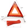 Funlove Foldable Warning Triangles Road Safety Triangle Kit, 3 Pack