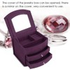 3 Layers Portable Jewelry Earrings Rings Bracelet Necklace Box Organizer