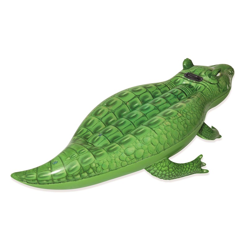 Bestway 41010 Inflatable Crocodile Pool Float Ride-On, Green 168 x