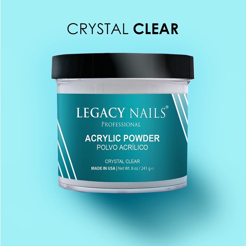 Legacy Nails Professional CLEAR ACRYLIC POWDER - 241g / 8oz.