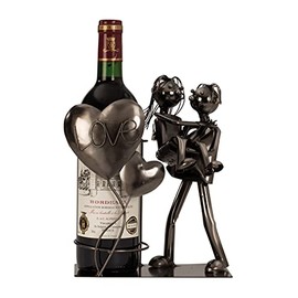 Moderner Wein Flaschenhalter Liebespaar Love aus Metall Höhe 24 cm Breite 19 cm