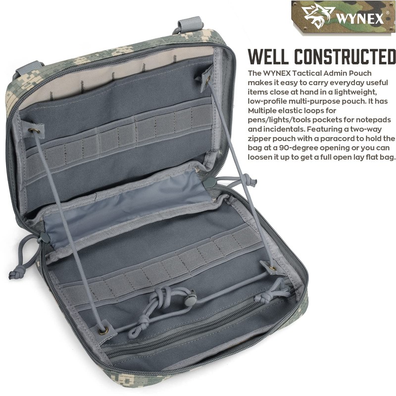 WYNEX Tactical Admin Molle Pouch, Medical EDC EMT Utility Bag