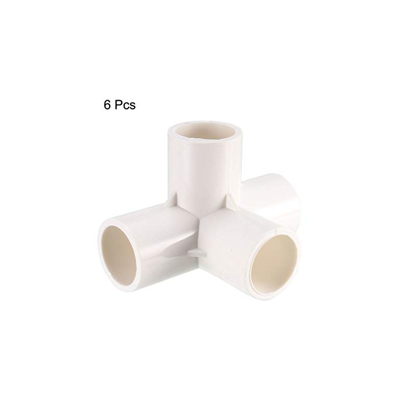 sourcing map 4 Way Elbow PVC Pipe Fitting Furniture Grade