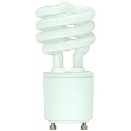 Satco S8226 13 Watt (60 Watt) 880 Lumens Mini Spiral CFL Neutral White 3500K GU24 Base Light Bulb
