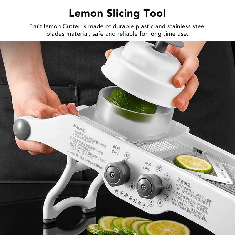 Fruit Slicing Machine Manual Lightweight Portable Versatile Highly Effective Lemon