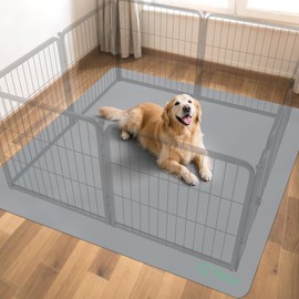 FXW Ultra Waterproof Pet Floor Protector Mat & Under Dog Crate Mat, Resistant & Easy to Clean, For FXW Rollick/Homeplus 24 inch 8 Panels Dog Playpen, Square, 57'' (Playpen Not Included)│Patent Pending
