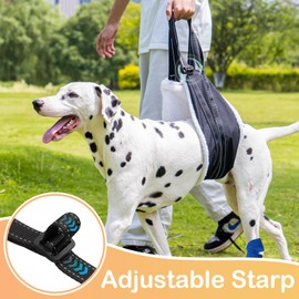 Adjustable Dog Lift Harness Dog Sling, Hind Leg Support Portable Soft Lifter Support and Rehab Harnesses for Canine Aid - Pet Lift Harness for Small Medium & Large Dogs Hind Leg Support Rehabilitation