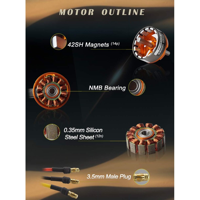 FLASH HOBBY D2836 Brushless Outrunner Motor 2~4S Helicopter RC Motor