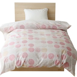 Merry Night CT12014-16 Duvet Cover, Natural Dots, Pink, Single, Approx. 59.1 x 78.7 inches (150 x 200 cm), 100% Cotton, Moisture Wicking, Breathable, Comfortable Touch, All Seasons, Washable