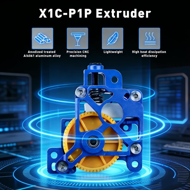for Bambu Lab X1/P1 Series Extruder Upgrade Kit, CNC Metal