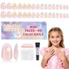 Kit de uñas postizas Qiek de 16 tamaños para niñas:
