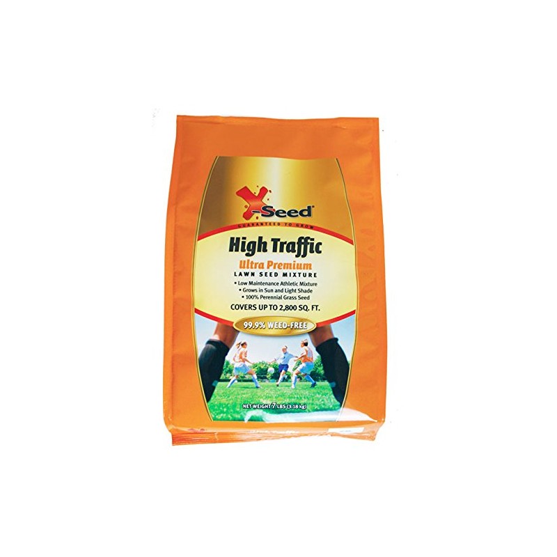 X-Seed Ultra Premium High Traffic Lawn Seed Mixture, 7-Pound