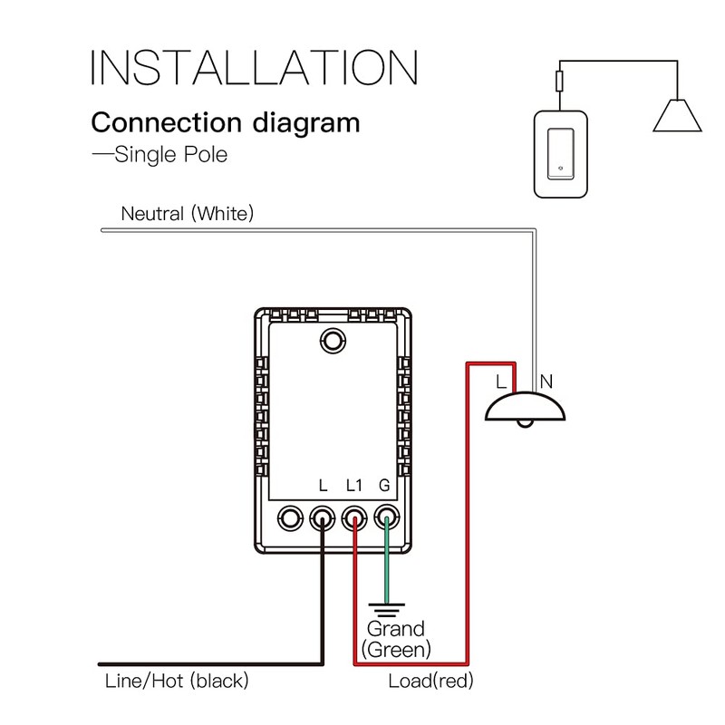 MOES WiFi Smart Light Switch No Neutral Wire, No Capacitor,