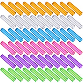 60 Pieces Pencil Caps, Plastic Pencil Tip Protector Cover Colorful Pencil Extender Holders Cute Stationery Supplies for Student School Office, 6 Colours